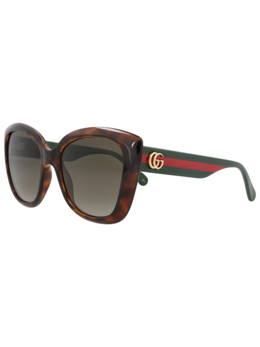 New Gucci Womens Cat Eye Havana Green Brown Fashion Designer Sunglasses